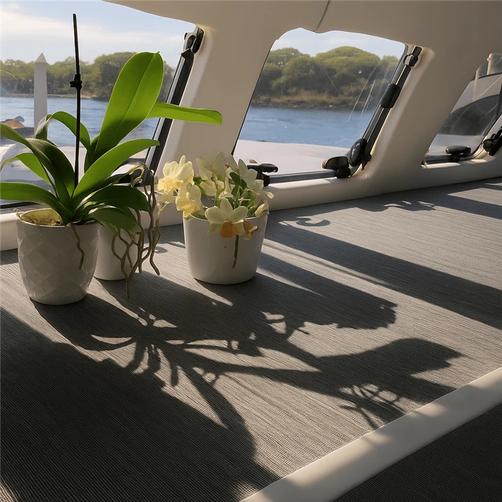 Marine-Grade Woven PVC Flooring best